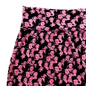 Vintage ESPIRIT At The Movies Print Cotton Midi Pencil Skirt Size Medium